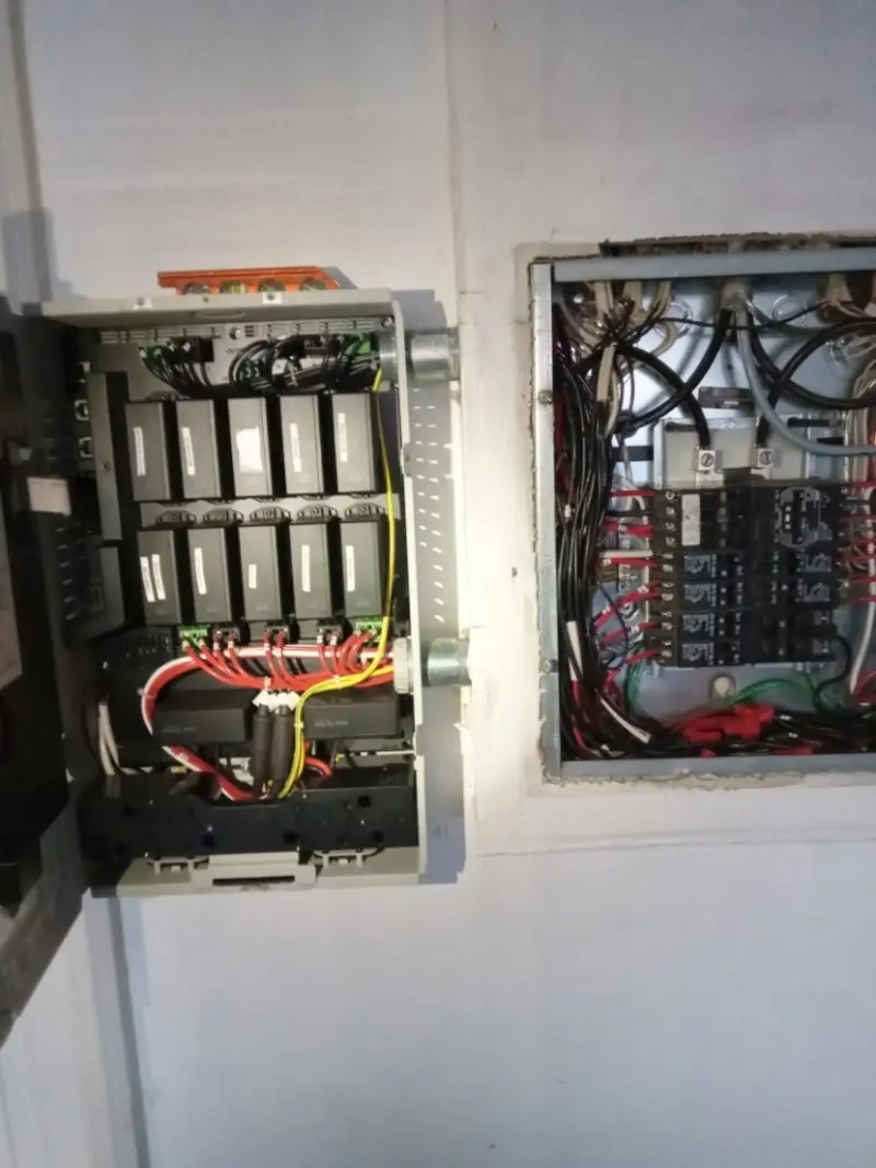 Electrical panel upgrade completed for Security Camera Wiring in Town and Country